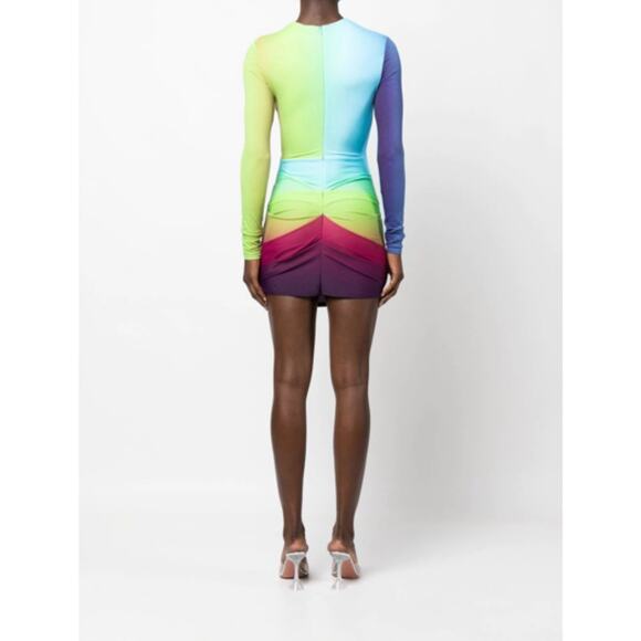 ALEX PERRY Halton Gradient Stretch Jersey Mini Bodycon Dress Size UK 12 / US 8 - Picture 4 of 13